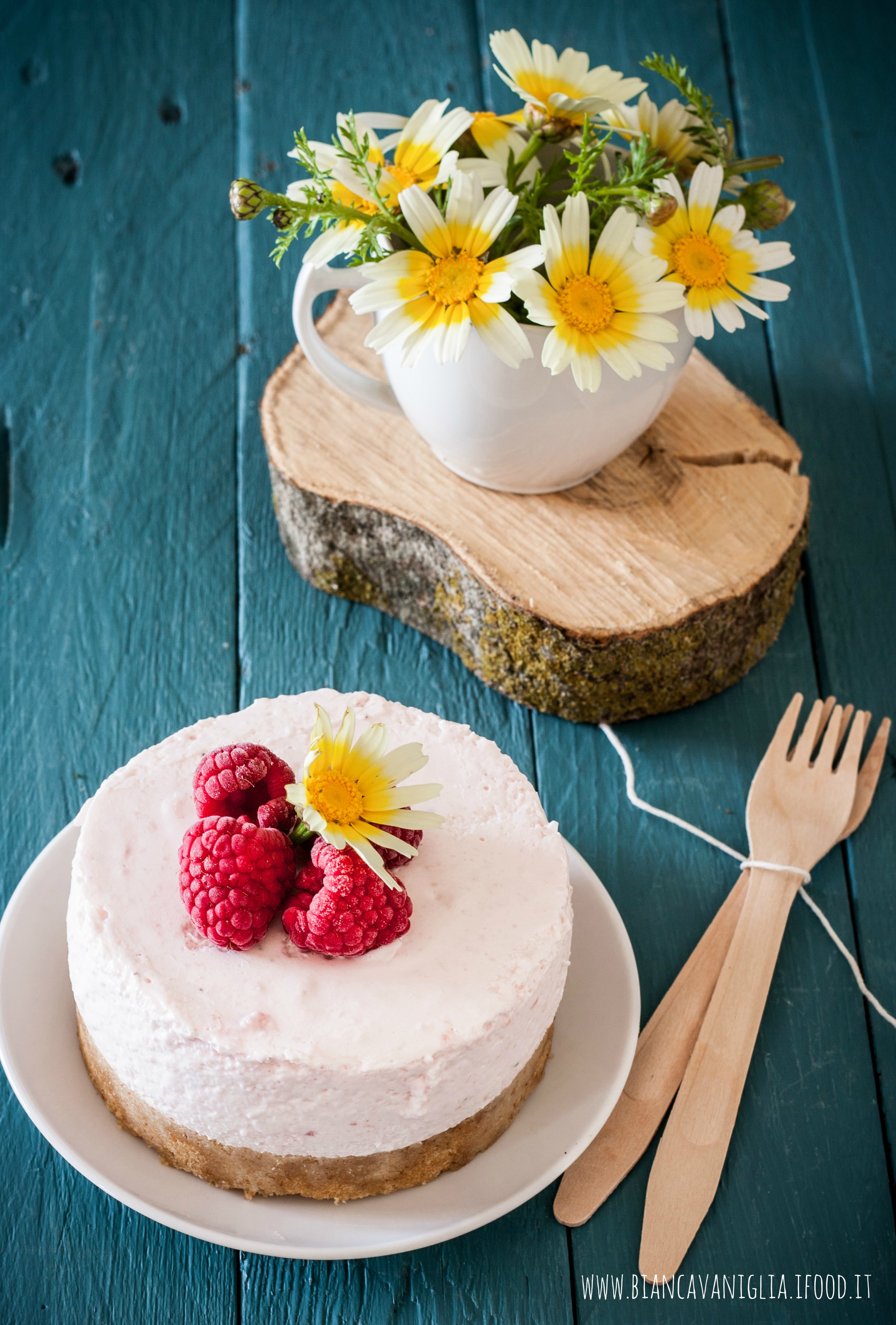 Mini Cheesecake allo yogurt greco, panna e lamponi (senza ...