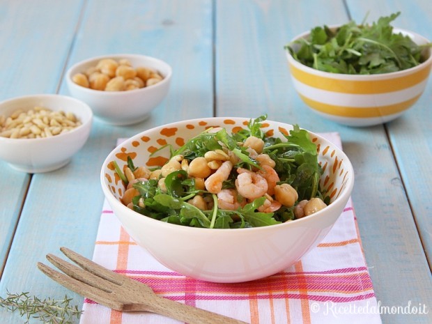 Insalata di Rucola, Ceci e Gamberi | Ricetta ed ...