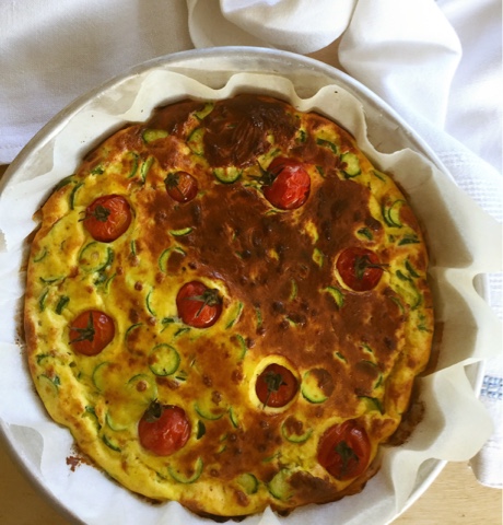 Frittata al forno con ricotta, zucchine novelle e pomodorini | Ricetta ...