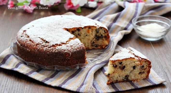 Dolce al cocco e ricotta con gocce di cioccolato | Ricetta ...