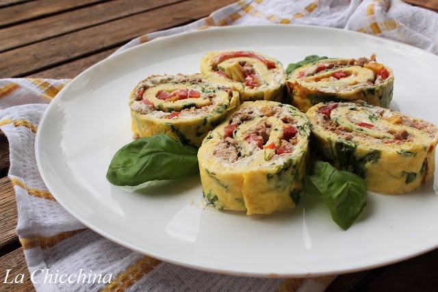 Rotolo Di Frittata Al Tonno Al Forno