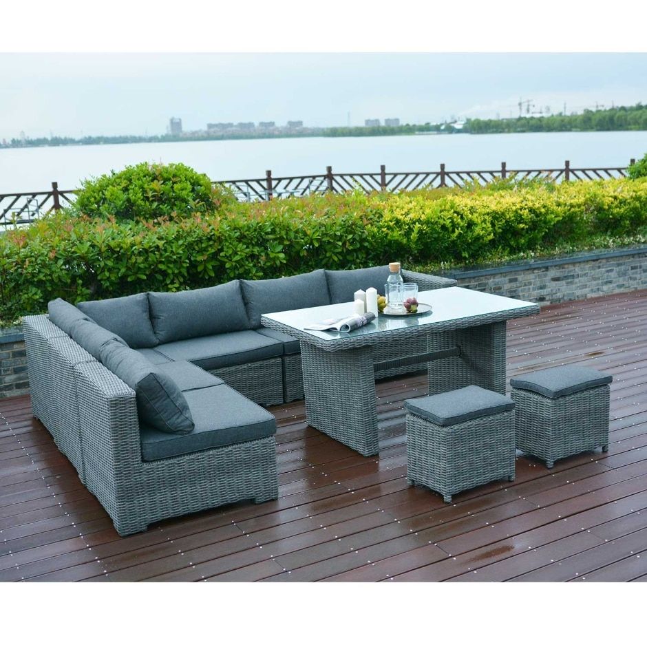 Rattan Outdoor Corner Sofa Dining Set Garden Furniture | Ricetta ed