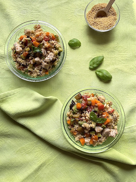 Cous Cous Integrale Con Tonno Fresco E Verdure Sapor Mediterraneo